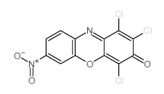 3H-Phenoxazin-3-one,1,2,4-trichloro-7-nitro-结构式