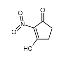 3-hydroxy-2-nitro-2-cyclopenten-1-one结构式
