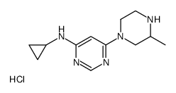 Cyclopropyl-[6-(3-Methyl-piperazin-1-yl)-pyrimidin-4-yl]-amine hydrochloride Structure