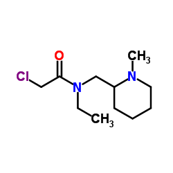 2-Chloro-N-ethyl-N-[(1-methyl-2-piperidinyl)methyl]acetamide结构式