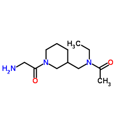 N-Ethyl-N-[(1-glycyl-3-piperidinyl)methyl]acetamide结构式