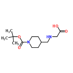 2-(((1-(tert-Butoxycarbonyl)piperidin-4-yl)methyl)amino)acetic acid picture