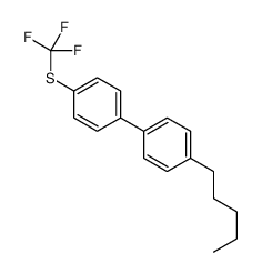1-pentyl-4-[4-(trifluoromethylsulfanyl)phenyl]benzene Structure