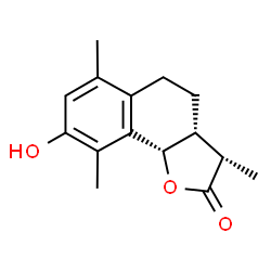 (3S)-3aα,4,5,9bα-Tetrahydro-8-hydroxy-3,6,9-trimethylnaphtho[1,2-b]furan-2(3H)-one Structure