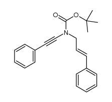 tert-butyl (3-phenylallyl)(phenylethynyl)carbamate结构式