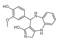 4-(4-hydroxy-3-methoxyphenyl)-2,4,5,10-tetrahydro-1H-pyrrolo[3,4-c][1,5]benzodiazepin-3-one结构式