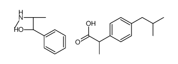 (1S,2S)-2-(methylamino)-1-phenylpropan-1-ol,2-[4-(2-methylpropyl)phenyl]propanoic acid Structure