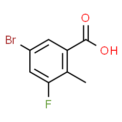 5-溴-3-氟-2-甲基苯甲酸结构式