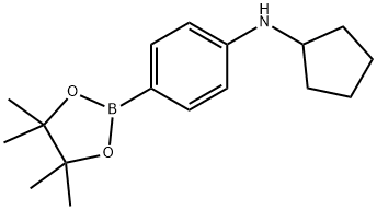 N-Cyclopentyl-4-(4,4,5,5-tetramethyl-1,3,2-dioxaborolan-2-yl)aniline Structure