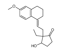 (E)-2-ethyl-3-hydroxy-2-(2-(6-methoxy-3,4-dihydronaphthalen-1(2H)-ylidene)ethyl)cyclopentan-1-one Structure