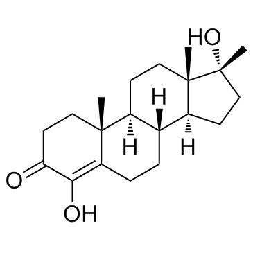 Androst-4-en-3-one, 4,17-dihydroxy-17-methyl-, (17α)-结构式