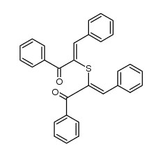 (Z,Z)-2,2'-thiobis(1,3-diphenylprop-2-en-1-one)结构式