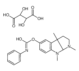 [(3aR,8bS)-3,4,8b-trimethyl-2,3a-dihydro-1H-pyrrolo[2,3-b]indol-7-yl] N-phenylcarbamate,(2S,3S)-2,3-dihydroxybutanedioic acid Structure