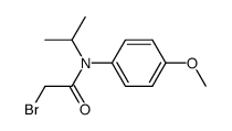 2-bromo-N-isopropyl-N-(4-methoxy-phenyl)-acetamide结构式