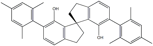 (S)-2,2',3,3'-Tetrahydro-6,6'-bis(2,4,6-trimethylphenyl)-1,1'-spirobi[1H-indene]-7,7'-diol structure