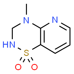 2H-Pyrido[2,3-e]-1,2,4-thiadiazine,3,4-dihydro-4-methyl-,1,1-dioxide(9CI)结构式