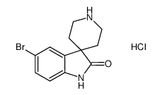 5-Bromo-1,2-dihydrospiro[indole-3,4'-piperidine]-2-one hydrochloride Structure