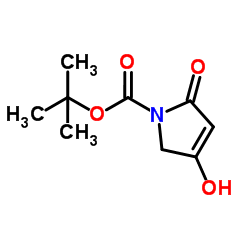 2,5-二氢-4-羟基-2-氧代-1H-吡咯-1-甲酸叔丁酯结构式