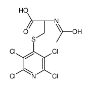(2R)-2-acetamido-3-(2,3,5,6-tetrachloropyridin-4-yl)sulfanylpropanoic acid结构式