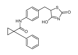 N-[4-[(2,4-dioxo-1,3-thiazolidin-5-yl)methyl]phenyl]-1-phenylcyclopropane-1-carboxamide结构式