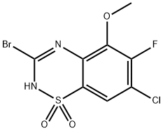 3-Bromo-7-chloro-6-fluoro-5-methoxy-2H-benzo[e][1,2,4]thiadiazine-1,1-dioxide picture