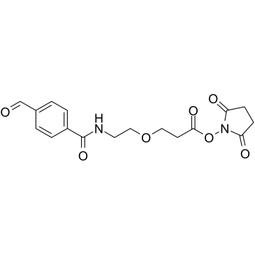 Ald-Ph-amido-PEG1-C2-NHS ester Structure