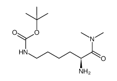 tert-butyl [(5S)-5-amino-6-(dimethylamino)-6-oxohexyl]carbamate结构式