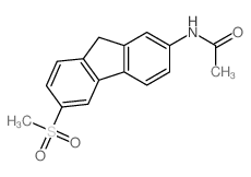 Acetamide, N-[6-(methylsulfonyl)-9H-fluoren-2-yl]- structure