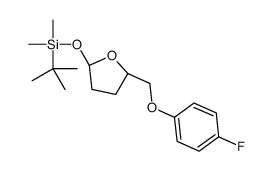 tert-butyl-[(5S)-5-[(4-fluorophenoxy)methyl]oxolan-2-yl]oxy-dimethylsilane结构式