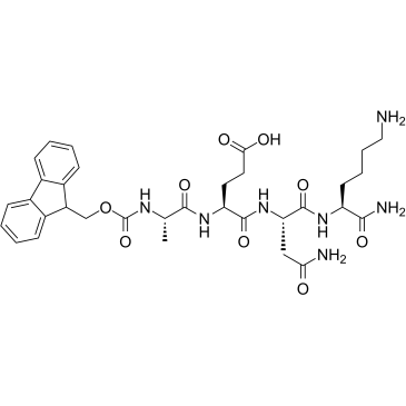 Fmoc-Ala-Glu-Asn-Lys-NH2结构式