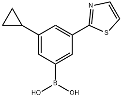 3-Cyclopropyl-5-(thiazol-2-yl)phenylboronic acid Structure