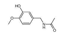 N-(3-hydroxy-4-methoxybenzyl)acetamide结构式