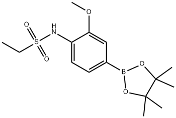 N-(2-methoxy-4-(4,4,5,5-tetramethyl-1,3,2-dioxaborolan-2-yl)phenyl)ethanesulfonamide Structure