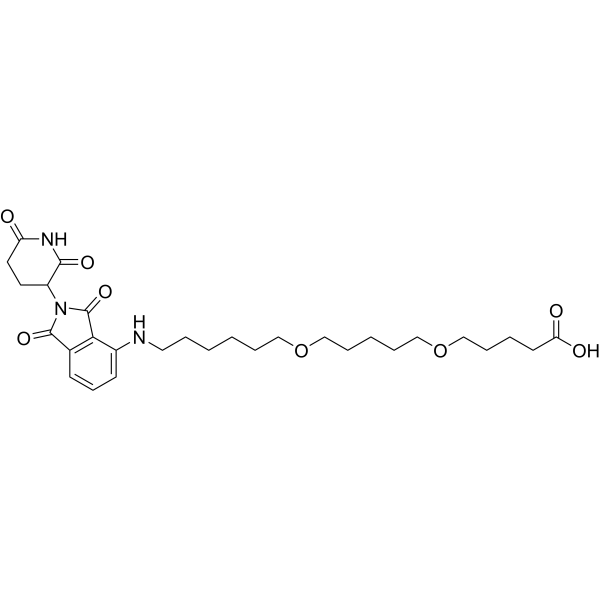 Pomalidomide-C6-O-C5-O-C4-COOH结构式