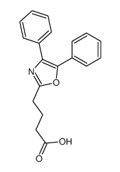 4-(4,5-diphenyl-1,3-oxazol-2-yl)butanoic acid结构式