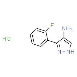 3-(2-Fluorophenyl)-1H-pyrazol-4-amine hydrochloride Structure