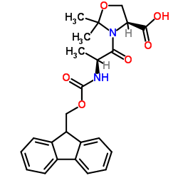 (4S)-3-[(2S)-2-[[(9H-芴-9-甲氧基)羰基]氨基]-1-氧代丙基]-2,2-二甲基-4-恶唑烷羧酸结构式