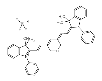 2-((E)-2-[5-[(Z)-2-(3,3-二甲基-1-苯基-1,3-二氢-2H-吲哚-2-亚基)乙亚基]-2H-吡喃-3(6H)-基)乙烯基]-3,3-二甲基-1-苯基-3H-吲哚四氟硼酸盐结构式