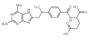 L-Glutamic acid,N-[4-[[(2,6-diamino-1H-purin-8-yl)methyl]methylamino]benzoyl]- (9CI)结构式