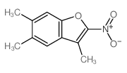 Benzofuran,3,5,6-trimethyl-2-nitro- Structure