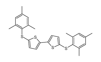 2-(2,4,6-trimethylphenyl)sulfanyl-5-[5-(2,4,6-trimethylphenyl)sulfanylthiophen-2-yl]thiophene结构式