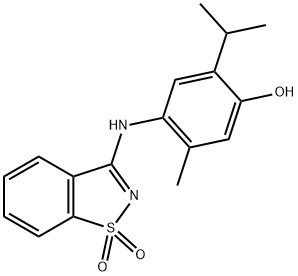 4-[(1,1-二氧代-1,2-苯并噻唑-3-基)氨基]-5-甲基-2-丙-2-结构式