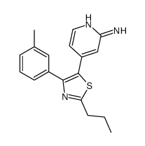 4-[4-(3-methylphenyl)-2-propyl-1,3-thiazol-5-yl]pyridin-2-amine结构式