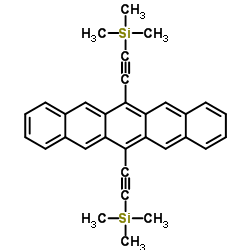 6,13-bis(2-(trimethylsilyl)ethynyl)pentacene结构式