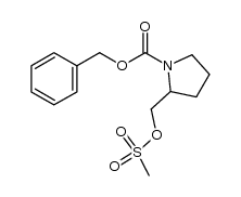benzyl 2-{[(methylsulfonyl)oxy]methyl}pyrrolidine-1-carboxylate Structure