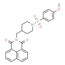 2-((1-((4-methoxyphenyl)sulfonyl)piperidin-4-yl)methyl)-1H-benzo[de]isoquinoline-1,3(2H)-dione结构式