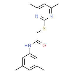 N-(3,5-Dimethylphenyl)-2-[(4,6-dimethyl-2-pyrimidinyl)sulfanyl]acetamide结构式