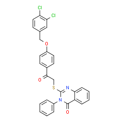 2-[(2-(4-[(3,4-DICHLOROBENZYL)OXY]PHENYL)-2-OXOETHYL)SULFANYL]-3-PHENYL-4(3H)-QUINAZOLINONE picture