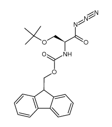 (S)-(9H-fluoren-9-yl)methyl (1-azido-3-(tert-butoxy)-1-oxopropan-2-yl)carbamate Structure