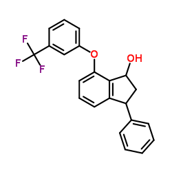 3-Phenyl-7-[3-(trifluoromethyl)phenoxy]-1-indanol Structure